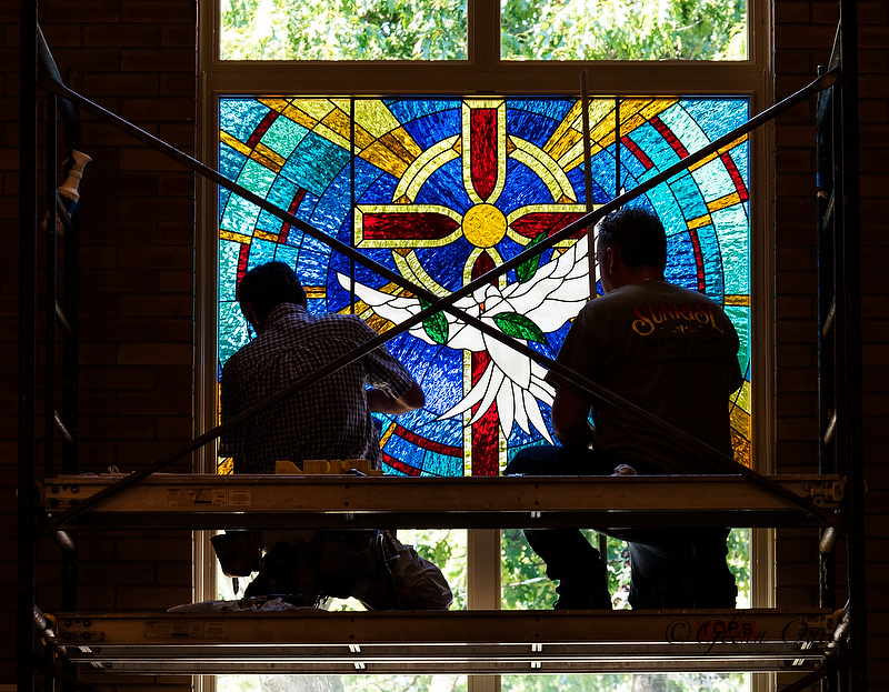 New window dedicated at St. Giles
