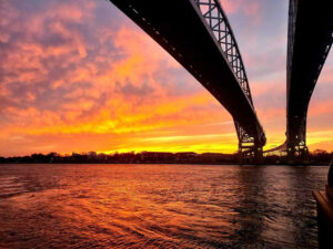 Sunet under the Blue Water Bridge. James DaCunha photo.