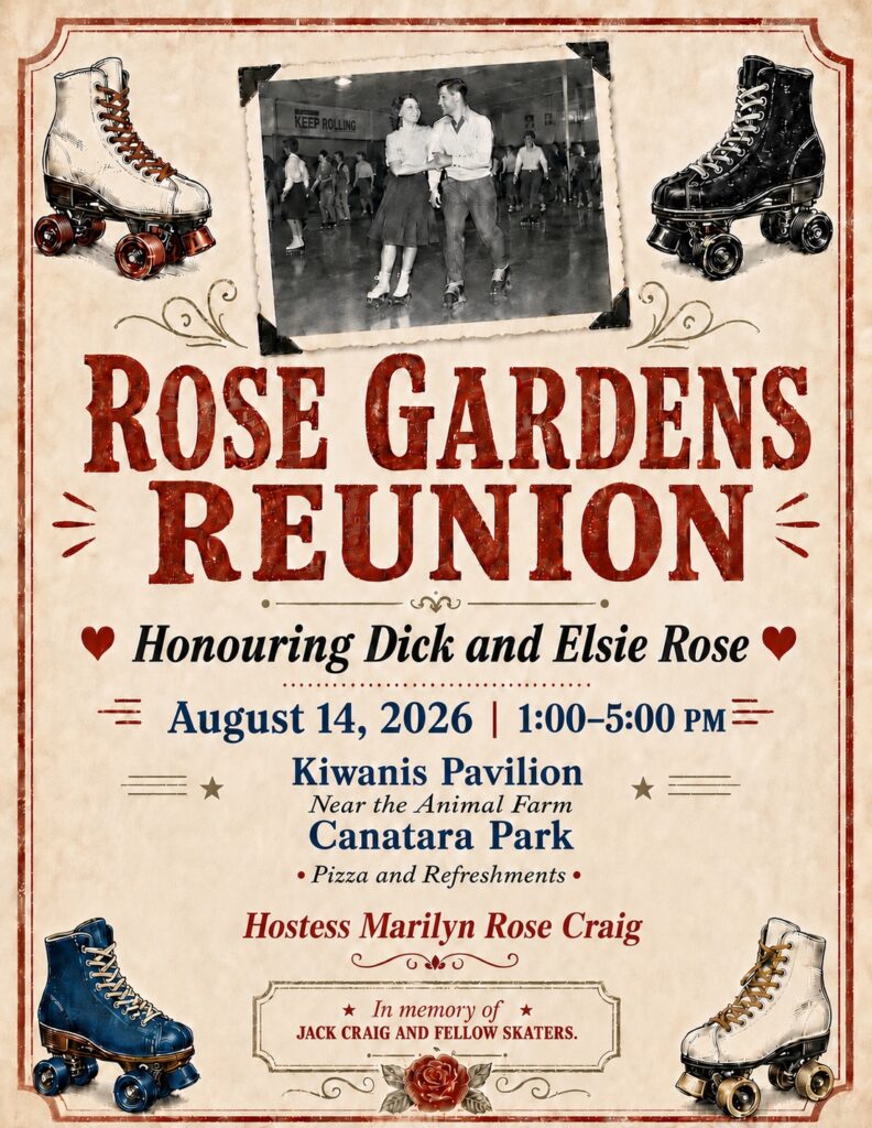 Rose Gardens Reunion to honour Dick and Elsie Rose at Canatara Park